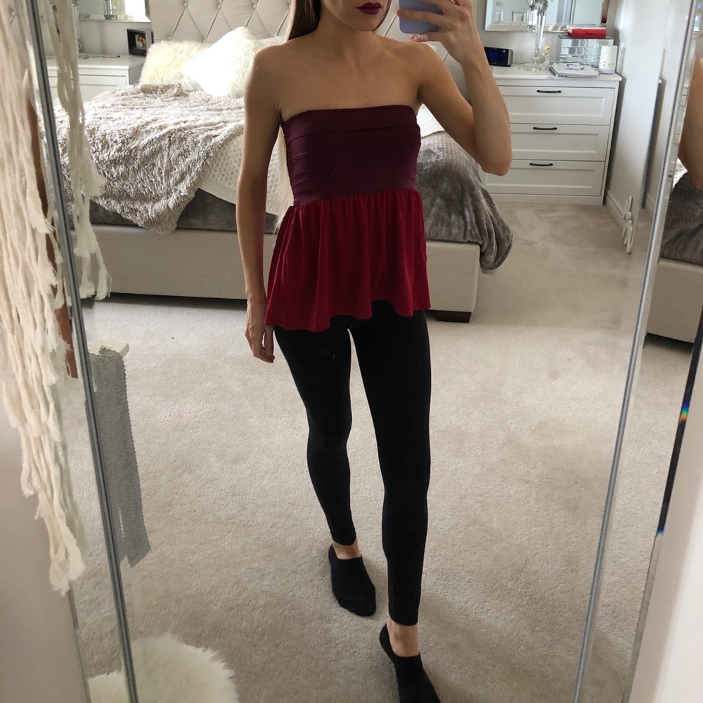 Urban Renewal Stretchy Peplum Tube Top